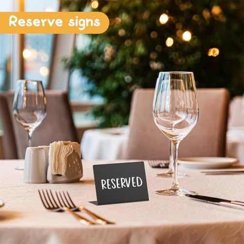 Climberty® 36PCS Reuseable Price Display Stands 4 x 3 Chalkboard Stand for Displaying Dish Name with White Marker Wipe Cloth Versatile Small Stand Buffet Party Bakery