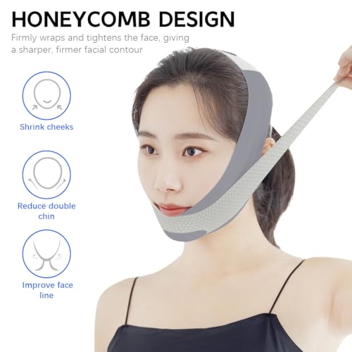 HANNEA® Chin Strap for Sleeping, Chin Strap for CPAP Users, Anti Snoring Devices, Adjustable Effective Stop Snoring Sleep Snore Reducing Aid for Women and Men, Grey 3 PCS