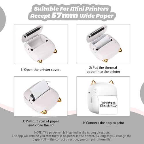 ZIBUYU® 5 Rolls Thermal Printing Paper,