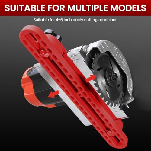 Serplex® Saw Guide for Woodworking Precision Cutting Machine Attachment Circular Adjustable Rugged Nylon Material Universal Fit for 4-6 inch Circular Saw 2 PCS