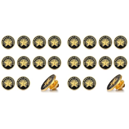 SANNIDHI® 20PCS Enamel Pins Lapel Pin Employee of The Month Star You Make A Difference Recognition Gold Plated Performance Reward for Employees Coworkers Team Gifts
