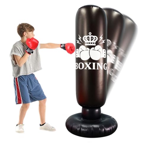 Proberos Inflatable Punching Bag for Kids 63 inch Freestanding Boxing Punching Bag for Kids,