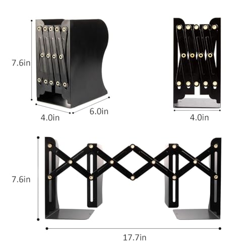 ZIBUYU® IARI Book Ends, Black Decorative