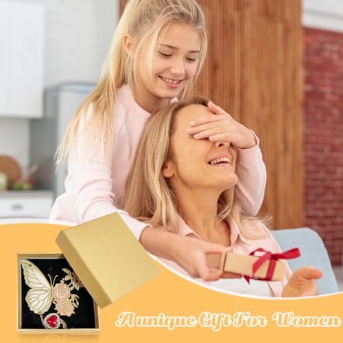 Climberty® Metal Butterfly Bookmark with Red Heart Chain Pendent, Cute Funny Metal Bookmark, Unique Gifts Book Markers for Women Book Lovers, Valentine Mother's Day Christmas New Year Birthday Gift 2