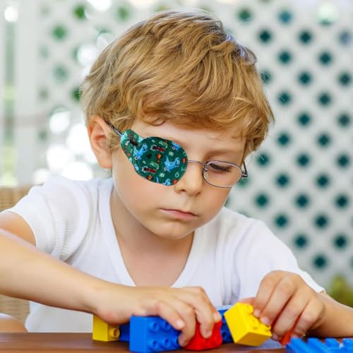 HANNEA® 30PCS Single Lens Cover for Kids Lens Patches for Vision Correction Cartoon Lazy Eye Eyeglasses Slide-in Removable