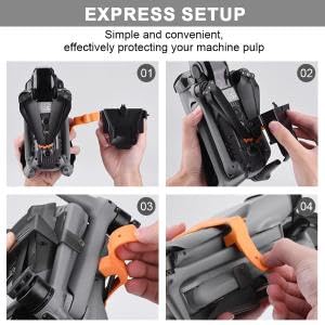ZORBES Propeller Holder for DJI Air 3S Drone with Snap Button Strap and Soft Silicone | ABS Bottom Protection