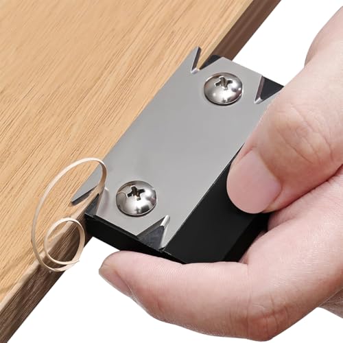 Serplex® 2PCS Woodworking Edge Trimmer, Hand Planer Edge Bander for Burrs, Edge Corner Planer, Wood Chamfering Fillet Scraper, Stainless Steel Blade Veneer Edge Trimmer Deburring Tool