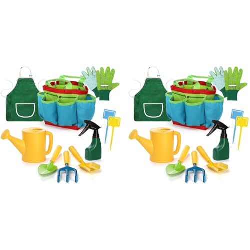 HASTHIP® 18PCS Kids Gardening Tools Toddler Set Home Garden Outdoor Plastic Toy Equipment Ideal Gift for Boys Girls