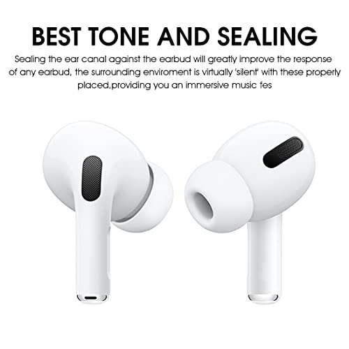 ZORBES® 3 Pairs Replacement Ear Buds Tips, Silicone Earbud Tips for Airpods Pro, Ear Fit with Dust Mesh,Silicone Earbud Tips for Airpods pro (White)