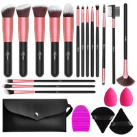 MAYCREATE® Makeup Brush Holder Organizer 360° Rotatable Makeup Brushes Set Drying Rack Brushes Dryer with 28 Slots, Desktop Brush Stand Support Display for Makeup Lovers Artist Paintbrushes - Black