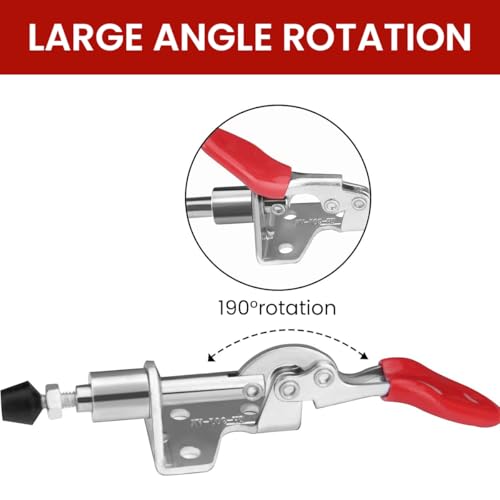 Serplex® 8PCS Push-Pull Toggle Clamps Galvanized Iron Straight Line 100lbs Holding Capacity Quick Release Woodworking Jigs Fixtures