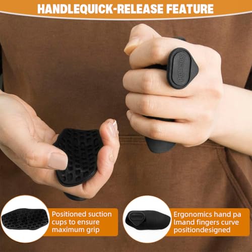 Proberos® Weight Lifting Grips 1 Pair with Storage Case Non-Skid Rubber Pads Ergonomic Anti-Slip Gym Hand Grip for Enhanced Strength Palm Protection Deadlift Pull-up Aid 3PCS