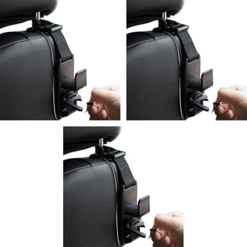 STHIRA® 12PCS Car Headrest Hooks for Backseat Hanging Heavy-Duty Up to 17.6lbs Capacity Easy Install Durable Organizer Perfect Bags Storage Water Bottles More