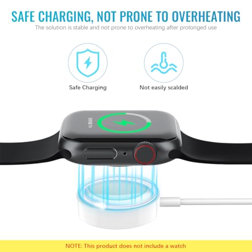 Verilux® 4 in 2 Watch Charger Cable for Apple 5.9FT Type C for iPhone Wireless Magnetic Charging USB C to Lightning Pad iWatch Series SE 8 7 6 5 4 3 3PCS