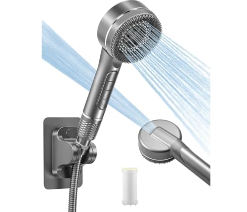HASTHIP® Handheld pressurized showerhead set with four function spray