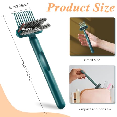 HASTHIP® 2-in-1 Hair Brush Cleaning Tool Cleaner Comb Detangling Rake Remover for Dust Removing Home Salon Use 3 PCS