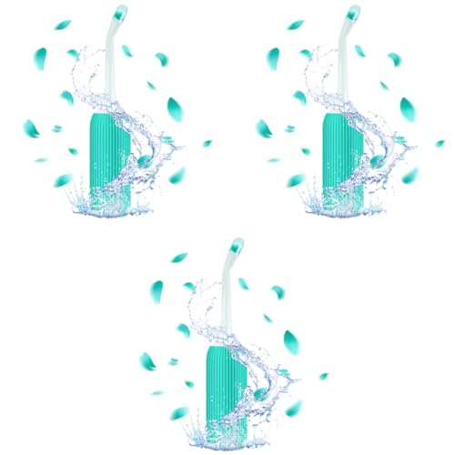 HANNEA® 500ml Portable Retractable Travel Bidet with Bag 2 Nozzles for Toilet Handheld Postpartum Perineal Cleansing Childbirth Cleaner Outdoor Camping Personal Hygiene Green 3PCS
