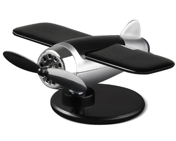 STHIRA® Solar Airplane - Solar Energy Plane Car Dashboard Decor | Sun Operated Car Interior Decoration Accessories