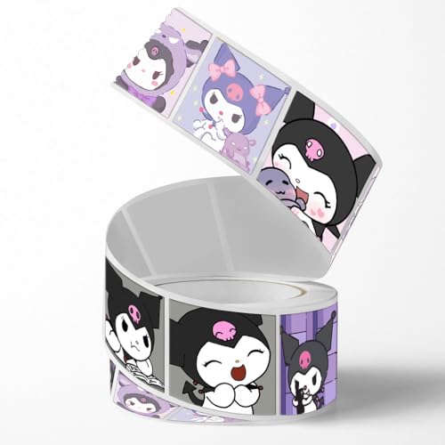 HASTHIP® 500Pcs Kuromi Stickers & 330Pcs Kawaii Sticky Notes Combo, Melody Designs for Journaling, Scrapbooking, DIY, Planners, Crafts, School, Kids Girls Gifts, Sanrio Fans