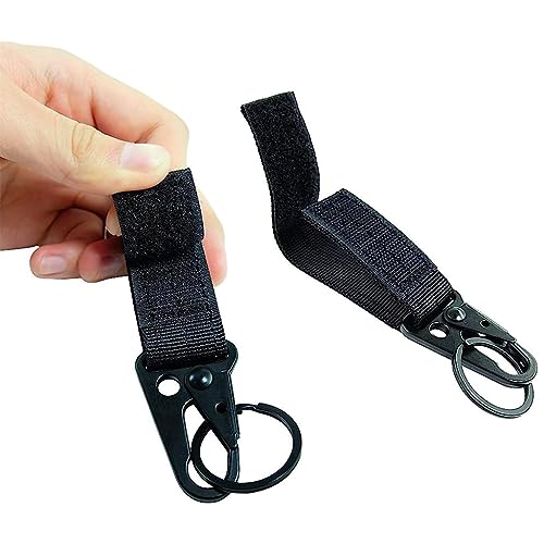 Optifit® 6PCS Outdoor Gear Durable Carabiner Multi Purpose Easy Attachment for Belt Backpack Portable Camping Gadget Hanging Assistance Piece Black