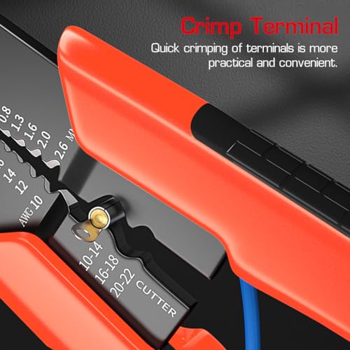 Serplex® Wire Stripper Multifunctional Wire Cutter Wire Stripper and Cutter Cable Stripping Tool Crimping Tool Wrench Tool Electric Cutting Plier Wire Crimping Tool for Terminals, Wire Cables, Screw