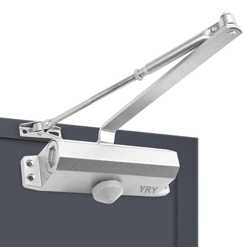 HASTHIP Door Closer for Home and Office with 2-Level Adjustable Speed 25–45KG Zinc Alloy | Quiet Hydraulic Auto Closing