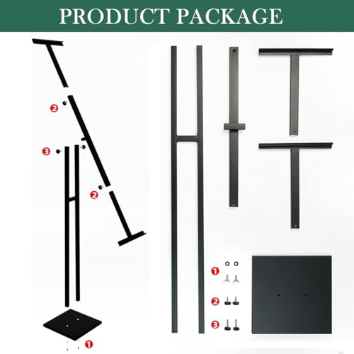 Climberty® Upright Sign Stand Stainless Steel Holder Tilting Display Rack with Adjustable Height Angle Commercial Advertisement Poster Restaurants Menu 2PCS