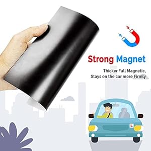 STHIRA® 4PCS Magnetic Learning Sticker for Car 7 Inch Reflective L Board for Driver Vehicle Safety Night Safe Learner Easy Reusable Driving Practice Test