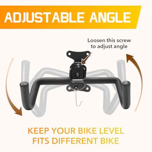 Proberos® Bike Cycle Wall Mount Stand Garage Rack Organizer Bicycle Hanger Storage System Retractable Mounted for MBT Road Kids Indoor 2 PCS