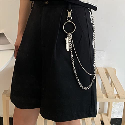 PALAY  Pants Chain Jeans Chain for Men Women Fashion Gothic Punk Wallet Pocket Chain Belt Chain Hip Hop Rock Biker Trousers Chain (Silver)