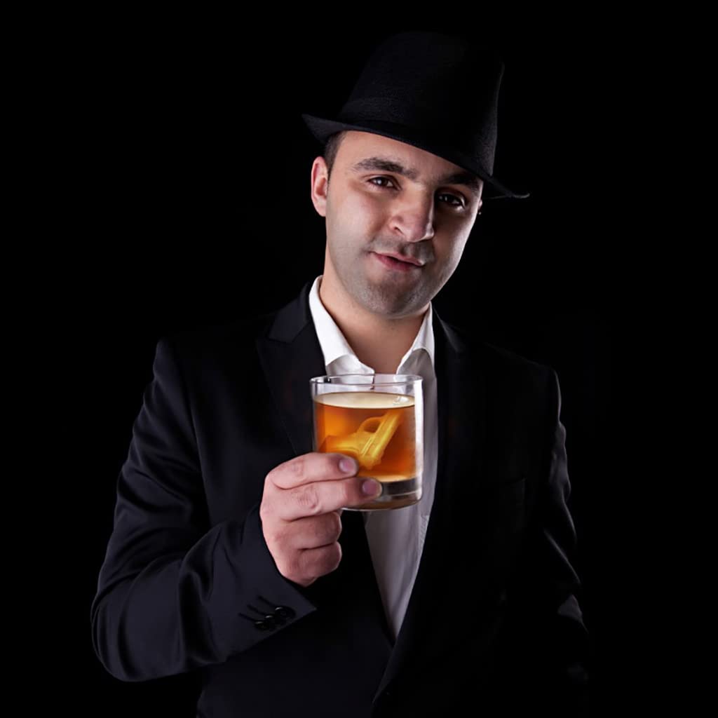 HASTHIP Ice Cube Tray for Whiskey and Cocktails with 2 Pack 6 and 10 Grid Moulds | Food Grade Silicone