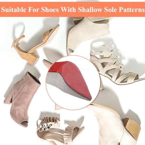 PALAY Sole Protector for High Heel Shoes Sole for Women Self Adhesive Shoe Bottom Anti Slip Protectors Crystal Clear Sole Guard Protectors Cuttable Sticky Shoe Grips