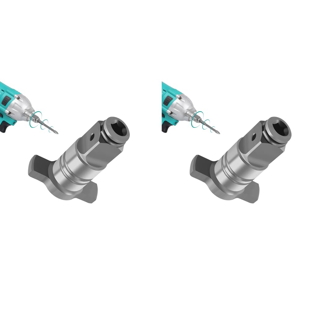 Serplex Magnetic Converter Attachment for 1/2 Inch Drive and 1/4 Inch Hex Tools | 2PCS Adapter Assembly