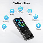 Verilux® Mp3 Player Touchscreen Mp3 Player with Bluetooth Music Player 2.4Inch Pocket Mp3 with Built in Speaker 8GB Internal Memory, Support 128GB TF Card(not Included) Recording Function