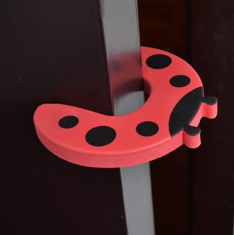 ZIBUYU Baby Proof Foam Door Guards 4PC for Toddler Safety with Cartoon Animal Design | Soft EVA Finger Pinch Protectors