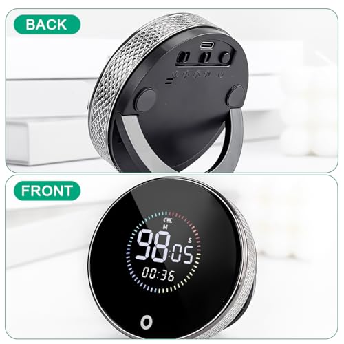 Supvox® 2 IN1 Digital Kitchen Timer & Clock with Stand,199-Minute Visual Timers LED Display for Kids＆Adults,Management Education Tool for Home Kitchen,School,Office,Fitness,Studying