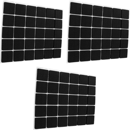 ZIBUYU® 90PCS Chair Leg Floor Protector Self Adhesive Non-Slip Square Black Furniture Pads Balance Anti Scratches Reduce Noise for Floor Protection Hardwood Tile Marble