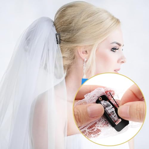 MAYCREATE® 6pcs Dupatta Clips for Brides MAYCREATE Chunni Clips Dupatta Clip for Hair Stainless Steel Strong Grip Dupatta Hair Pins for Veil for Bride Headscarf or Hair Extensions Clips with Safety Pins X 3