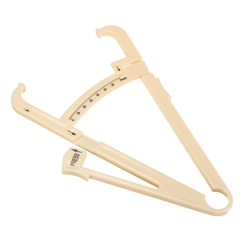 ZIBUYU Body Fat Tester Caliper for Accurate Tracking with Press Measure Design | 6.54×3.94 in Lightweight Plastic Tool