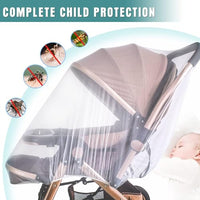 SNOWIE SOFT® Mosquito Net for Stroller Stretchy Mosquito Net for Crib, Stroller, Bassinets 1.5m Elastic Diameter Protective Mosquito Net Outdoor Stroller Mosquito Net