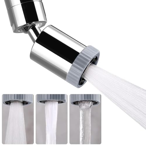 HASTHIP® Faucet Extender for Taps, 3 Flow Mode Faucet Aerator 360° Swivel Faucet Extension Kitchen Sink Faucet Sprayer Attachment with 55/64 inch Female Thread, Included 15/16 inch Male Faucet Adapter