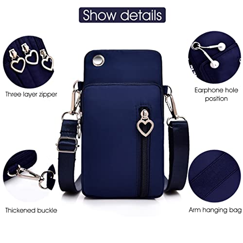 PALAY® Small Crossbody Wallet Phone Bag for Women Mini Shoulder Handbag with Credit Card Slots Large Cell Pouch 3PCS