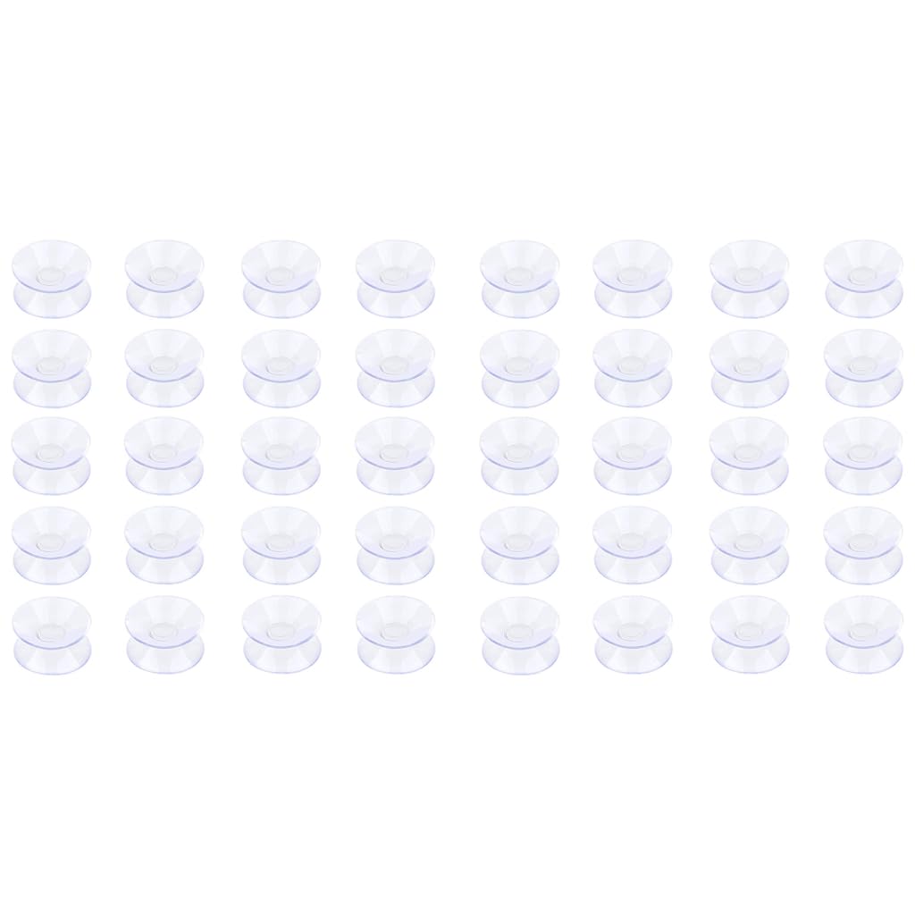 ZIBUYU Suction Cups for Glass with Double Sided PVC Pads 30mm White 20 Pieces | Home and Office Use
