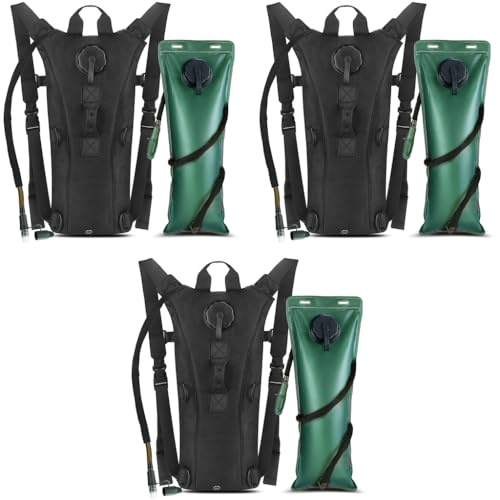 Optifit® Hydration Pack Backpack with 3L Bladder Tactical Water Bag for Hiking Biking Running Walking 3 PCS