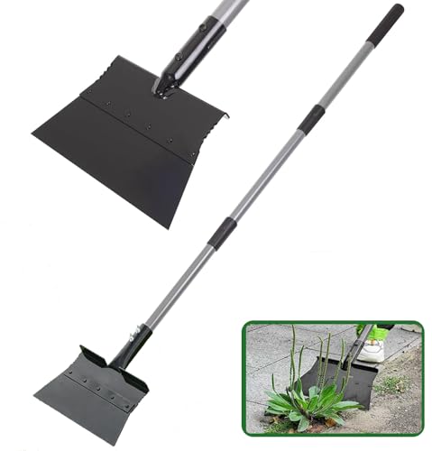 HASTHIP Garden Flat Head Shovel - Garden Weed Spade Shovel - 120CM Garden Cleaning Shovel - Steel Shovel for Gardening with Long Handle - Garden Floor Scraper Shovel - Gardening Weed Remover Tool
