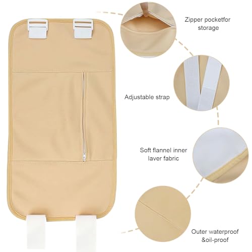 HANNEA® 18PCS Castor Oil Pack Wrap Organic Cotton for Liver Detox Stomach Neck Knee and Foot Reusable Pads Kit Hot Cold Compress with Adjustable Elastic Strap