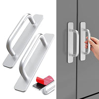 Supvox® 5.8inch Door Handle, Self-Stick Instant Cabinet Drawer Handles Pulls, Kitchen Door Handle Push Pull with Adhesive for Bathroom, Closet, Wardrobe, Dresser, Window