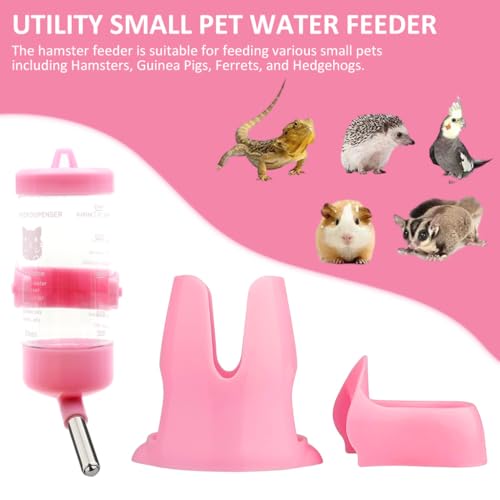 Qpets® Hamster Food Feeder Small Pet Feeding Bowl Automatic Water Dispenser 2 in 1 Small Pet Feeding Bowl for Cage No Dripping Water Dispenser for Hamster, Hedgehog, Guinea Pig