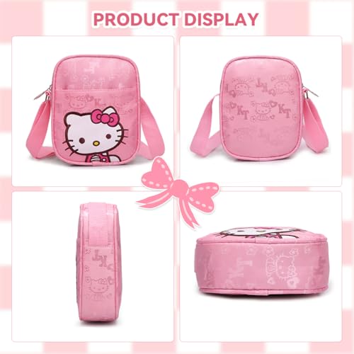 PATPAT® Sling Bag for Girls Kids,Hello Kitty Cute Bags for Girls Mini Purse Stylish Small Bag Kids Kawaii Bags,Crossbody Christmas/Birthday Gift 15 * 15cm