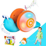 PATPAT® Snail Pull Along Toy Cartoon Pet Toy for Kids Musical and Light Toy for Kids Montessori Sensory Toys for Toddlers Birthday Gift for Toddlers 1-3 Encourage Walking, Develops Gross Motor Skills